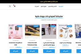 صفحة تجارة إلكترونية